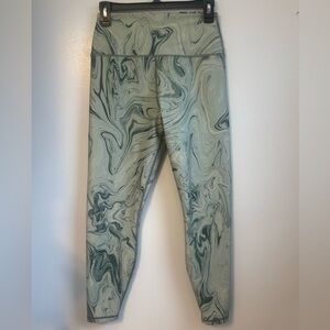 Spiritual Gangster Marble-Print Green Leggings Sz L. Excellent condition.